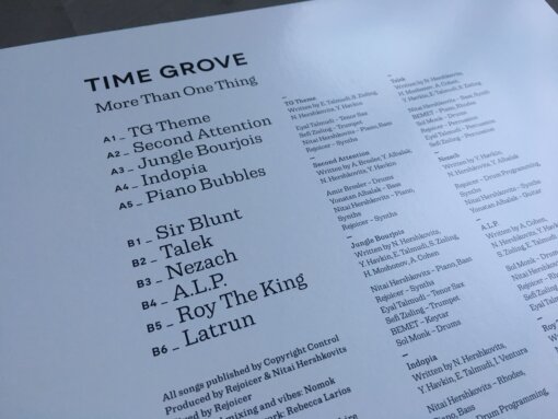 Time Grove, More Than One Thing, back cover 1